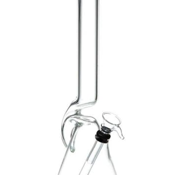 Photo of 11" Beaker with Clear Glass Hooked Horn