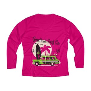 Photo of Women’s V-neck Goodbud Surf Co. #2 Long Sleeve Shirt