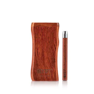 Photo of RYOT® Wooden Magnetic Dugout with Matching One Hitter in Rosewood