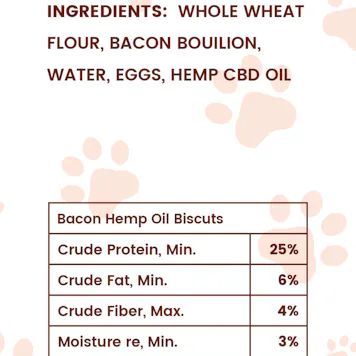 Photo of CBD Oil Bacon Biscuits - Pet Treats 4oz 100mg CBD