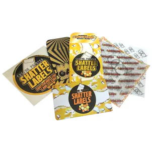 Photo of 25 Orange VENOM CONCENTRATES Shatter Packs Wax MMJ Packaging by Shatter Labels SP-014