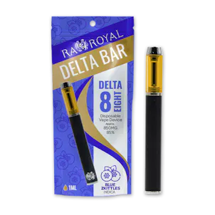 Photo of R.A. Royal Delta-8 Vape Pen: Blue Zkittles (Indica)