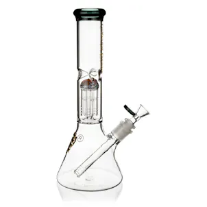 Photo of 12" Beaker Bong w/ single tree reversal perc, by Crystal Glass
