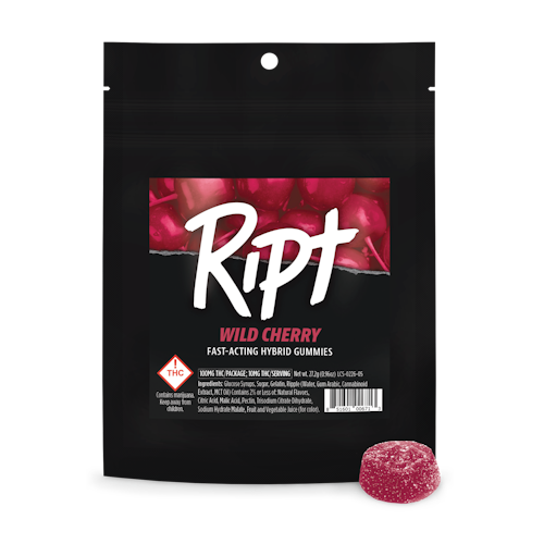 Ripple: Ript — Wild Cherry - Hybrid (100mg THC) | Leafly