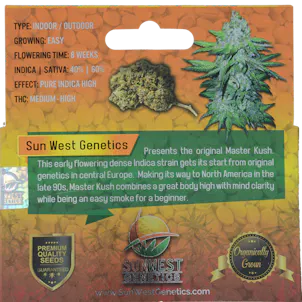 Photo of Master Kush Cannabis Seeds by Sunwest Genetics
