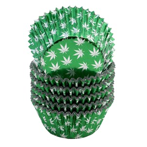 Photo of Marijuana Leaf Foil Cupcake Liner - Green
