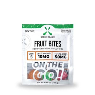 Product image for Fruit Bites Gummies - 50 mg (5 count) - Green Roads™ CBD - Juicy Flavors - Buy Online Today!