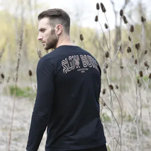 Photo of H.S. LEAF / SLOW BURN , UNISEX LONG SLEEVE CREW NECK TEE