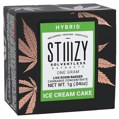 Stiiizy Ice Cream Cake Live Rosin Badder 1g Leafly 