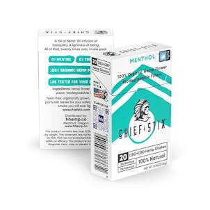 Photo of CHIEF STIX CBG + CBD MENTHOL SMOKES (20CT/PACK)