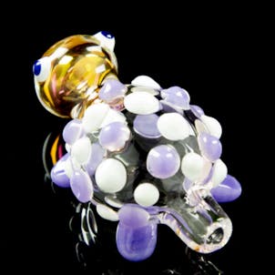 Photo of "Turtle Themed Glass" Chillum with Colored Marbles