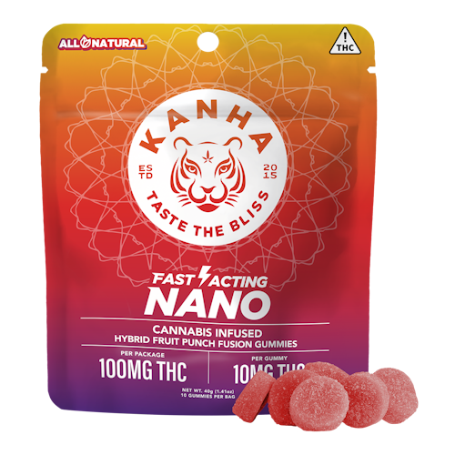 KANHA | NANO | Fruit Punch Fusion | Hybrid | 100mg THC | 10-pack