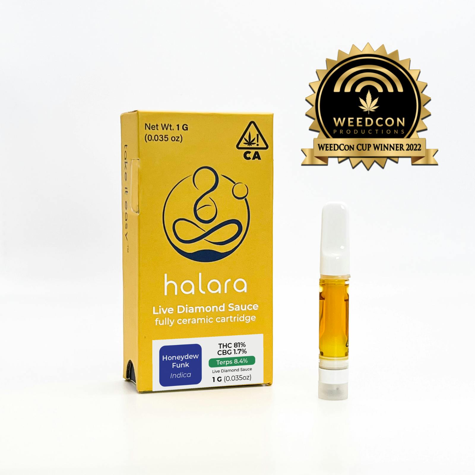 Halara Live Diamond Sauce Honeydew Funk 1G Cartridge (2022) Leafly