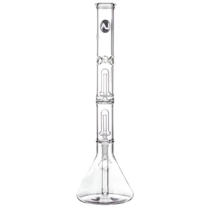 Photo of LA Pipes 14” Double Showerhead Perc Beaker Bong