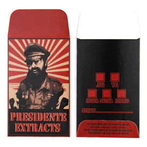 Photo of Presidente Extracts Strain Label Concentrate Packaging Shatter Envelopes #090