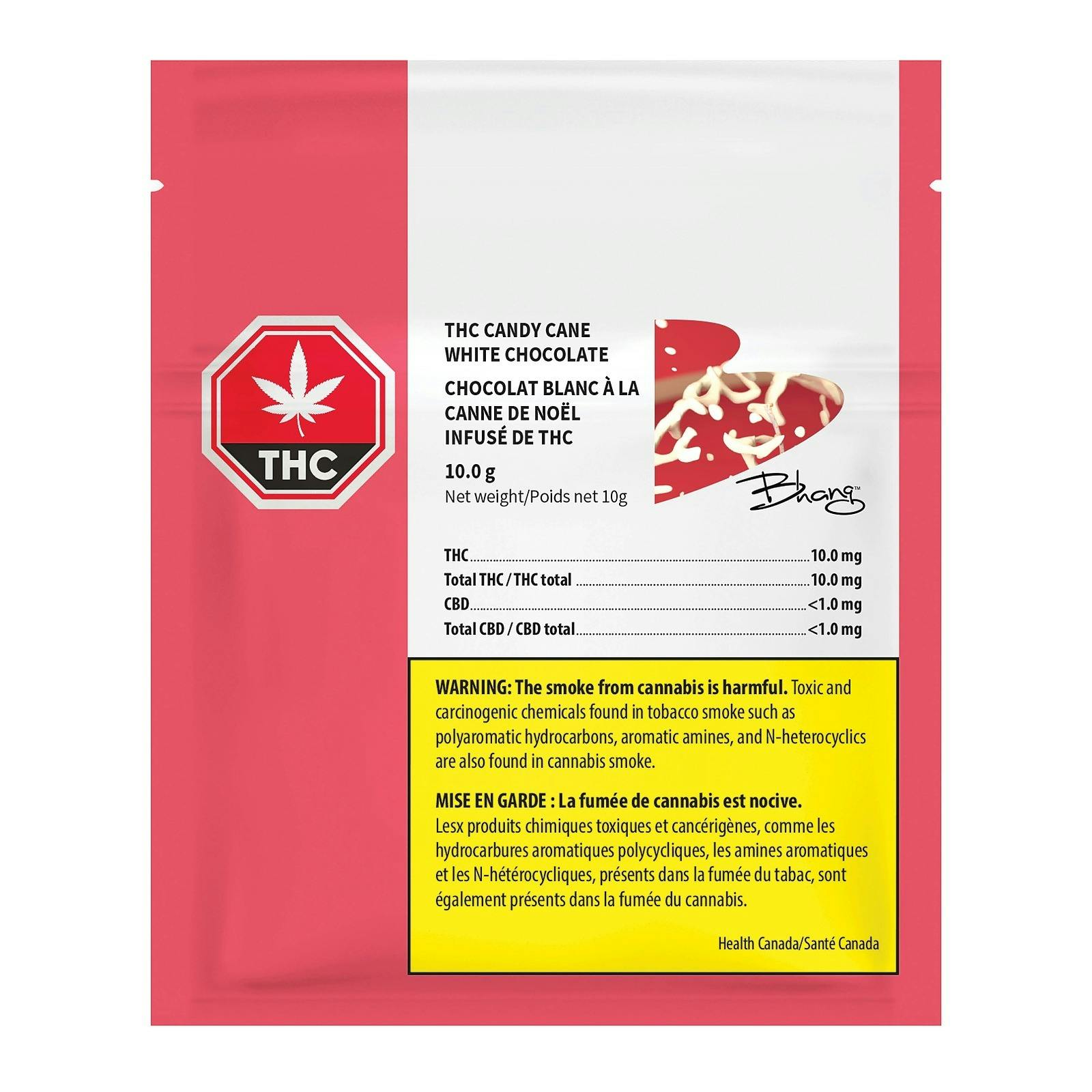 Bhang Canada THC Candy Cane White Chocolate Leafly