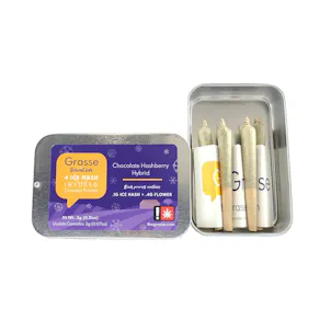 Photo of Chocolate Hashberry Solventless Ice Hash Infused PreRoll 2g 4 Pack
