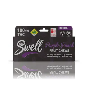 Photo of Indica Purple Punch Fruit Chews 100mg 10-pack