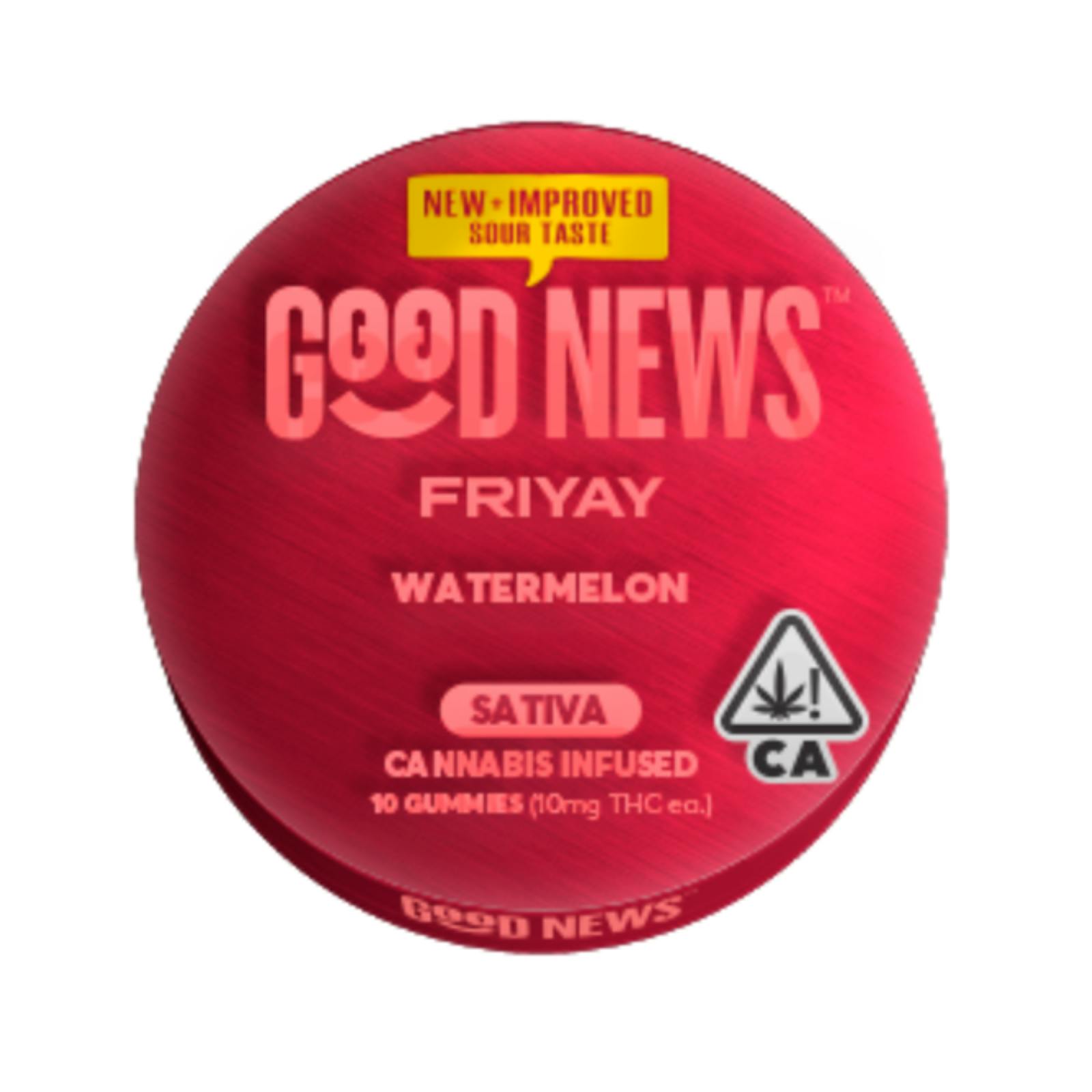 Good News Friyay Watermelon Sour Gummies Leafly