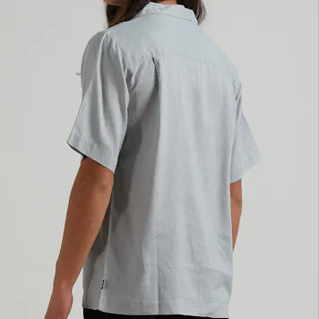 Photo of Afends Mens Daily - THC Essentials - Hemp Cuban Short Sleeve Shirt - Grey
