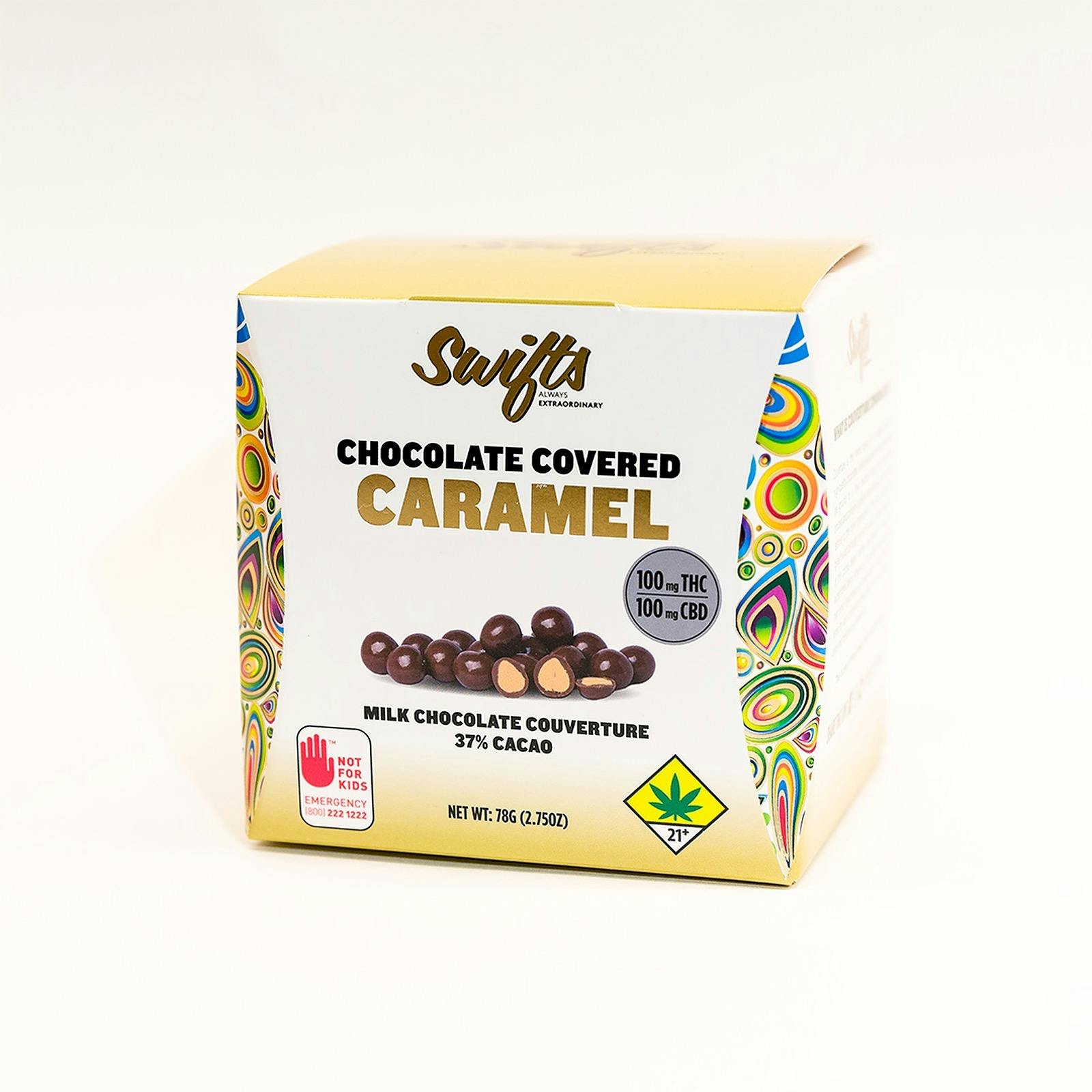Swifts Edibles Chocolate Covered Caramels (CBD) 200mg 11 10pack Leafly
