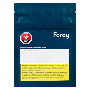 Photo of Raspberry Vanilla Soft Chews - 2 Pk 2x 5mg THC Net Weight 10 g