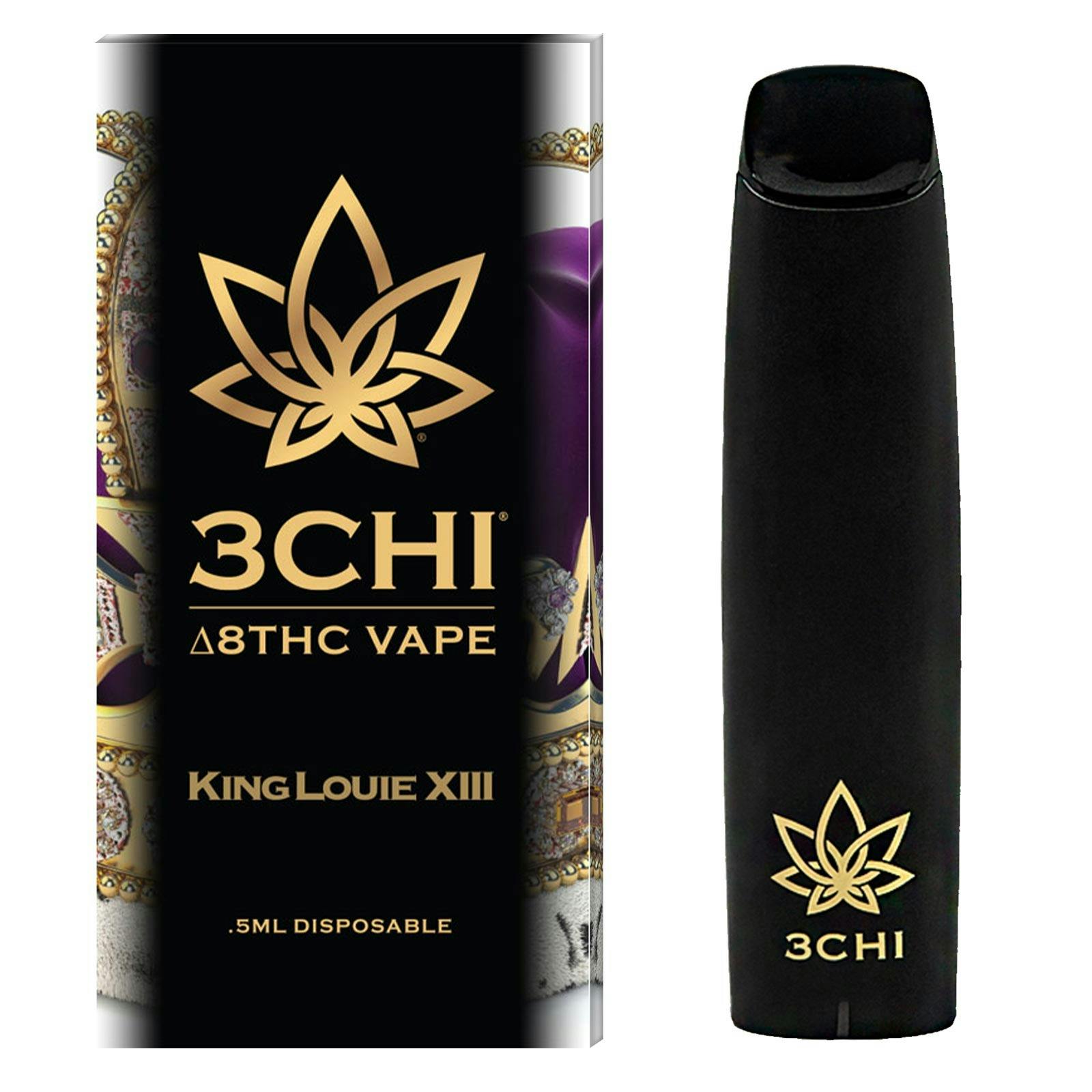 3CHI Delta 8 THC Disposable Vape Cartridge King Louie XIII 0.5ml