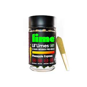 Photo of Diamond & Hash Infused Lil' Limes (.6g x 5 Mini Pre Rolls) | Pineapple Express
