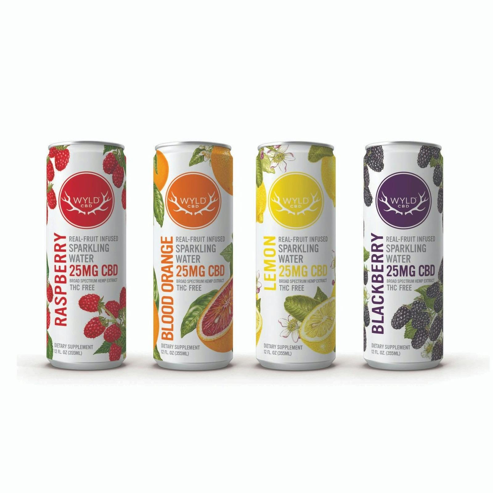 Wyld CBD Raspberry CBD Sparkling Water 25mg Leafly