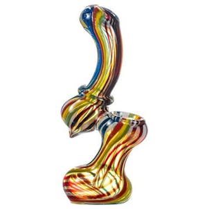 Photo of 7" Rainbow Striped Bubbler