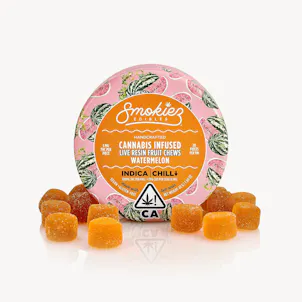 Photo of Watermelon Indica 100mg THC Live Resin Fruit Chews - California