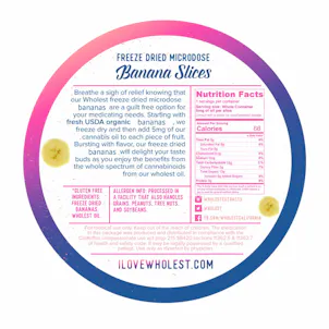 Photo of 150mg Freeze Dried Organic Banana Slices