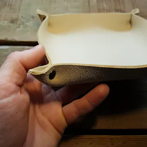 Photo of Trip Longer Leather Rolling Tray // Small