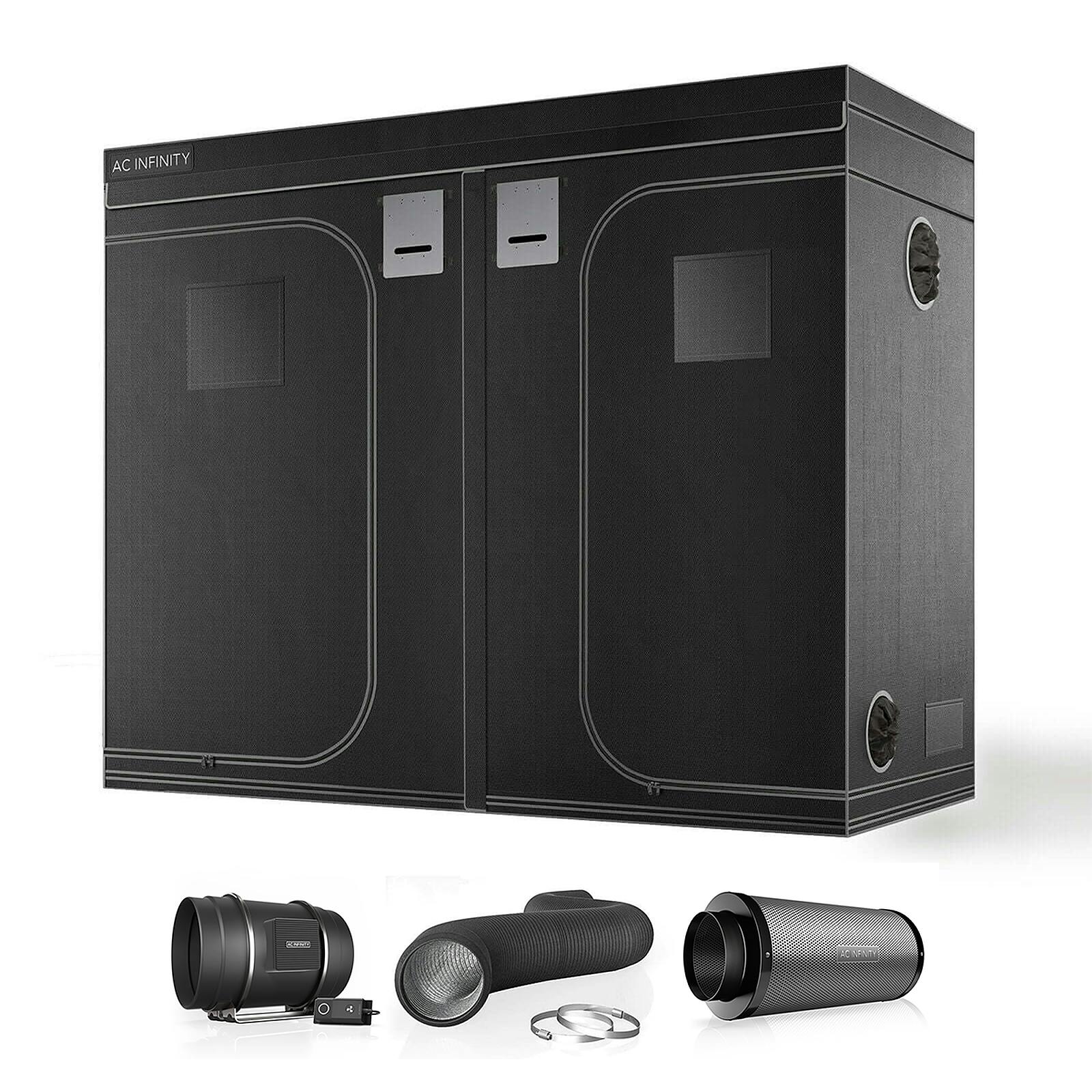 Happy Hydro AC Infinity Tent & Ventilation Kit 4’ x 8’ Leafly