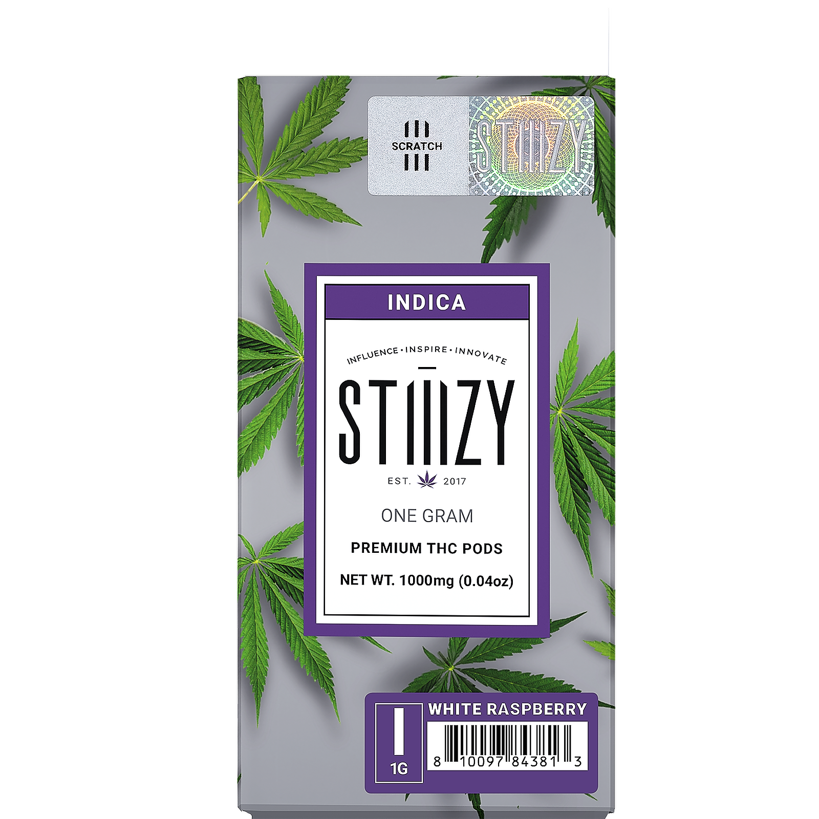 STIIIZY: WHITE RASPBERRY - PREMIUM THC POD 1G | Leafly