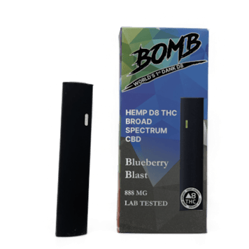 Photo of BOMB Blueberry Blast Live Resin Hemp D-8-THC Disposable Vaporizer