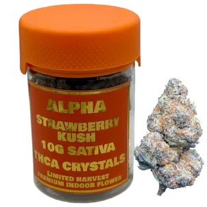 Photo of Alpha STRAWBERRY KUSH SATIVA THC Delta-9 Hybrid Flower THC-P Infused 10g