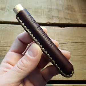 Photo of Trip Longer Leather & Glass Stash Tube