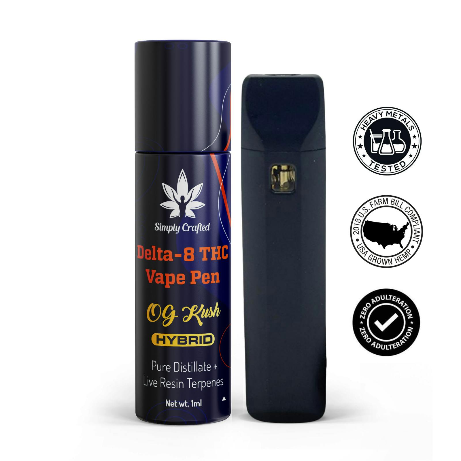 Simply Crafted Free Shipping Save 25 With Promo Code Leafly Delta 8 Thc Vape Pen 1ml 8612