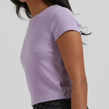 Photo of Afends Womens Faith - THC Essentials - Hemp Ribbed T-Shirt - Orchid