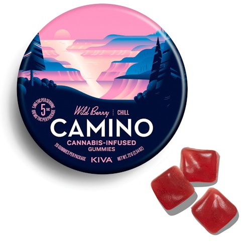 5mg Camino 'Chill' Wild Berry Gummies 100mg THC total