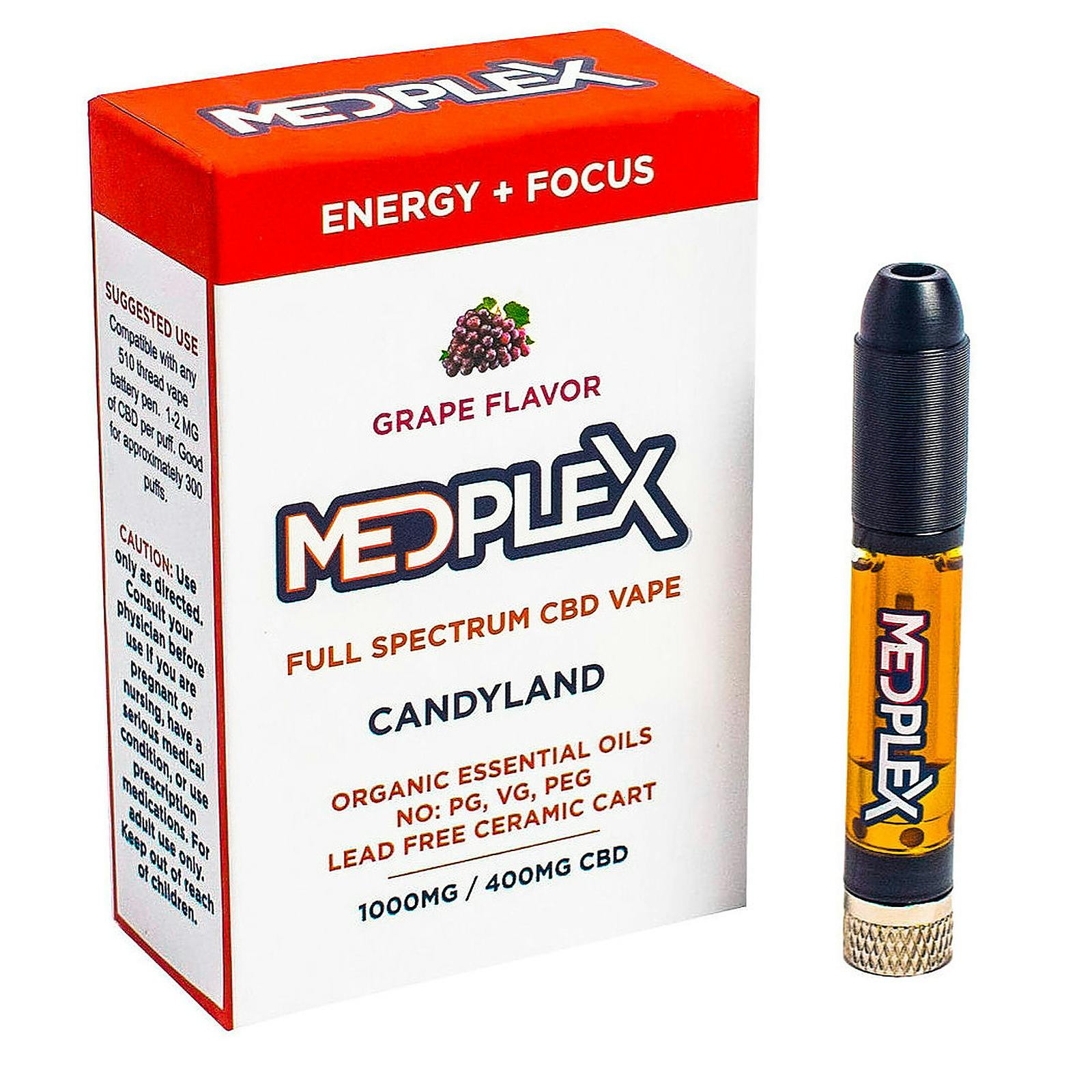 MedPlex 19 SALE Grape Candyland Sativa CBD Vape Cartridge 1000 mg