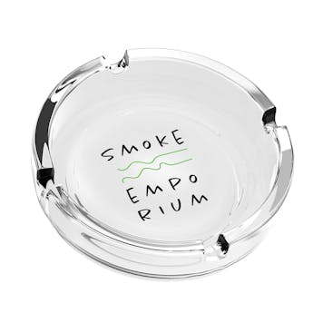 Photo of Glass Ashtray with Full Color Imprint