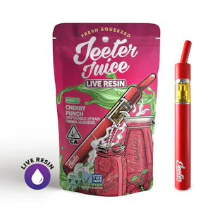 Photo of Cherry Punch Jeeter Juice Live Resin Disposable Straw