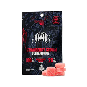 Photo of Strawberry Storm | Sativa - Ultra Pure Gummies - 100mg THC