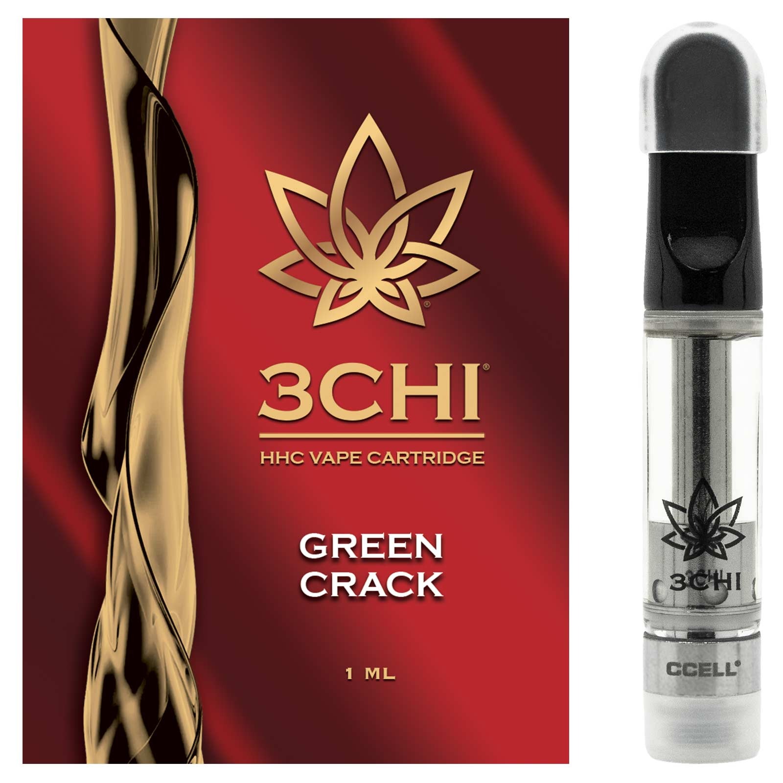 3CHI: HHC Vape Cartridge - Green Crack - 1ml | Leafly