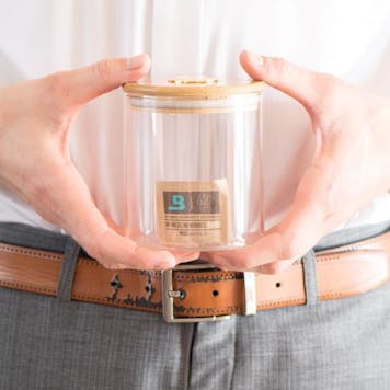 Photo of Large StashhJar | Bamboo Lid with Built-in Hygrometer | High-End Stash Jar