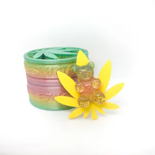 Photo of CannaBears Jewelry XL PIN - "Rasta Kush"