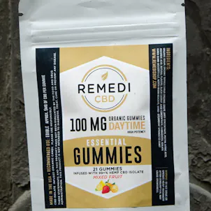 Photo of Remedi CBD Organic Daytime Edible Gummies - 100mg - Mixed Fruit