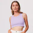 Product image for Afends Womens Chloe - THC Essentials - Hemp Ribbed Crop Tank - Orchid